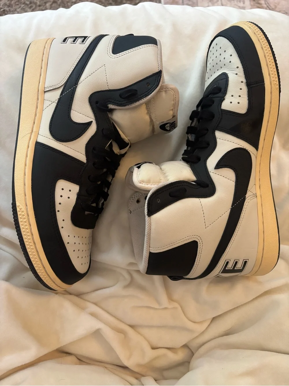 Nike High-Top Sneakers in Phantom, Black & Tan